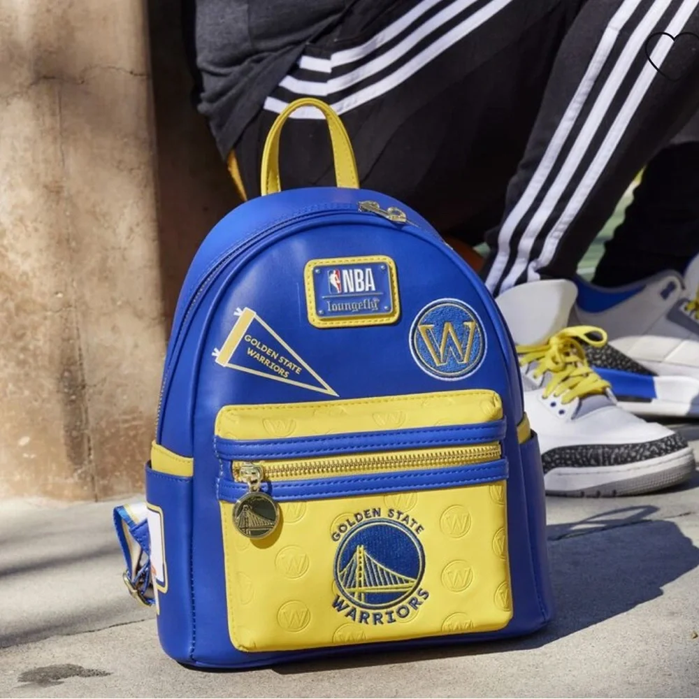 Loungefly Golden State Warriors patches icons mini backpack